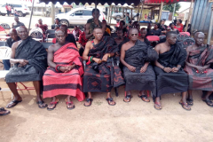 Nana Owusu Korkor II (3rd from left) with his sub chiefs