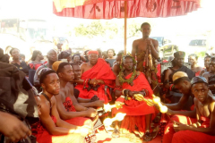 Nana Owusu Korkor II, current Tetremhene (red headgear)