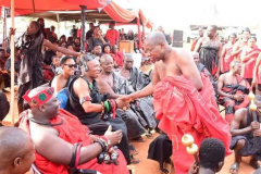 Nana Owusu Korkor II, current Tetremhene being greeted